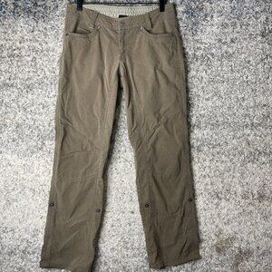 Elegant Khaki Straight Leg Women's Pants